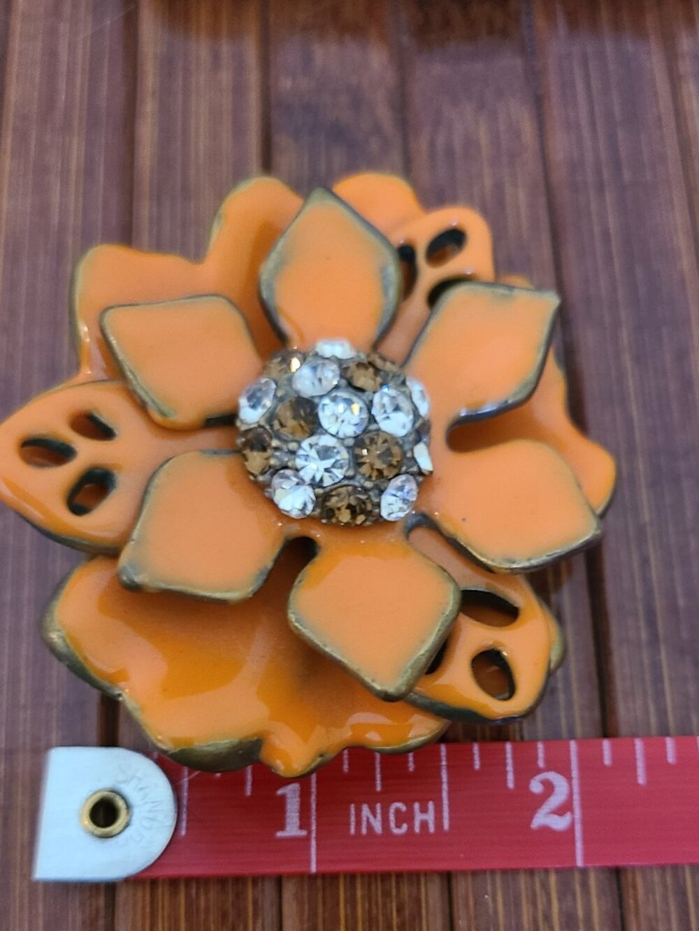 Two Rhinestone Belt Buckles - Flower & Rectangle - Picture 9 of 10